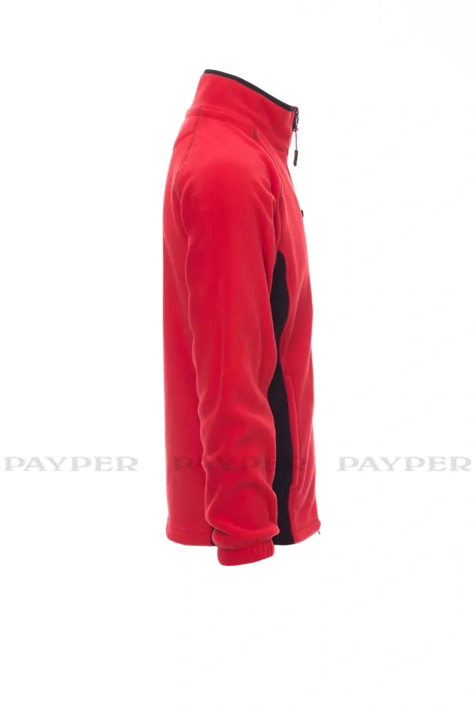 Mikina dvoubarevná flísová ASPEN+ 001004-0069/03015 ČERVENÁ PAYPER