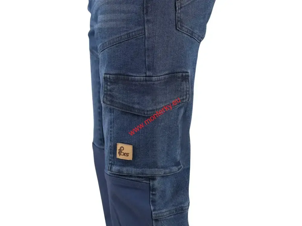 KALHOTY JEANS CXS ALBI, PÁNSKÉ, MODRÉ CANIS 1490-303-400