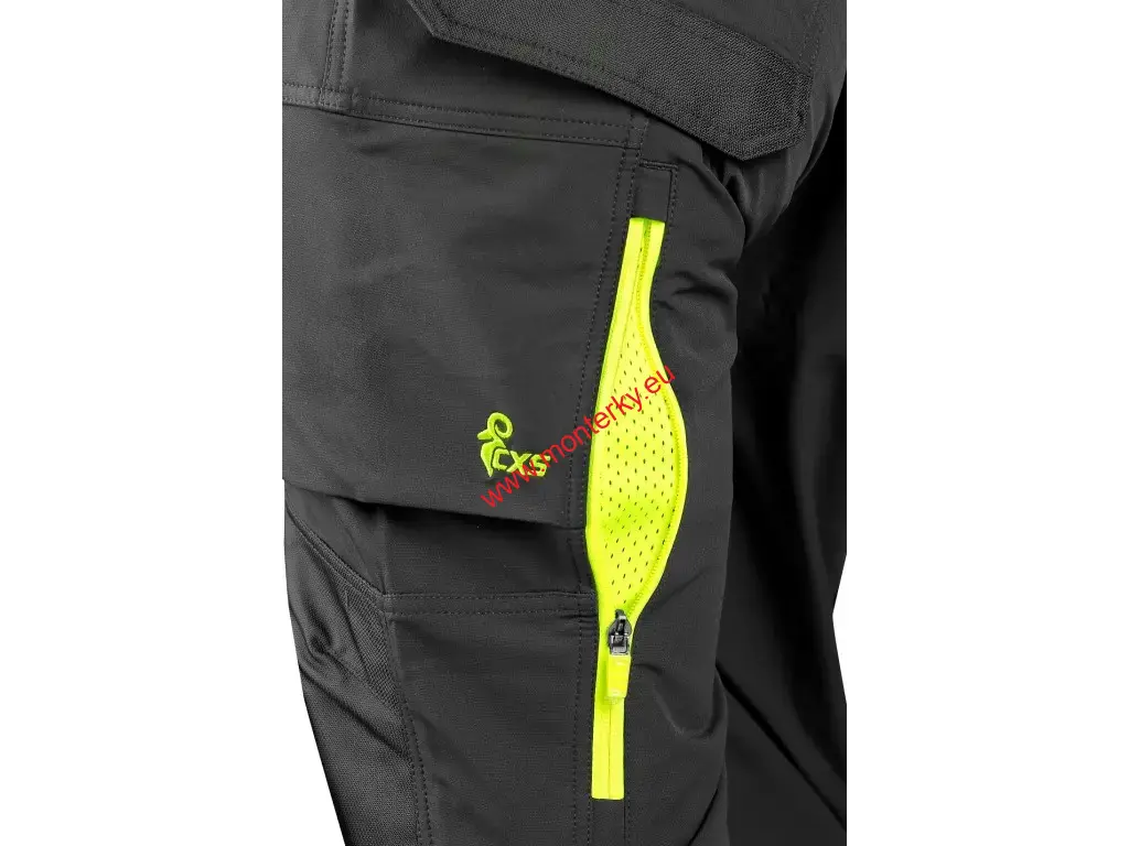 Kalhoty CXS NAOS HV pánské, černo-žlutá Hi-Vis, reflexní pruhy canis  1020-100-819