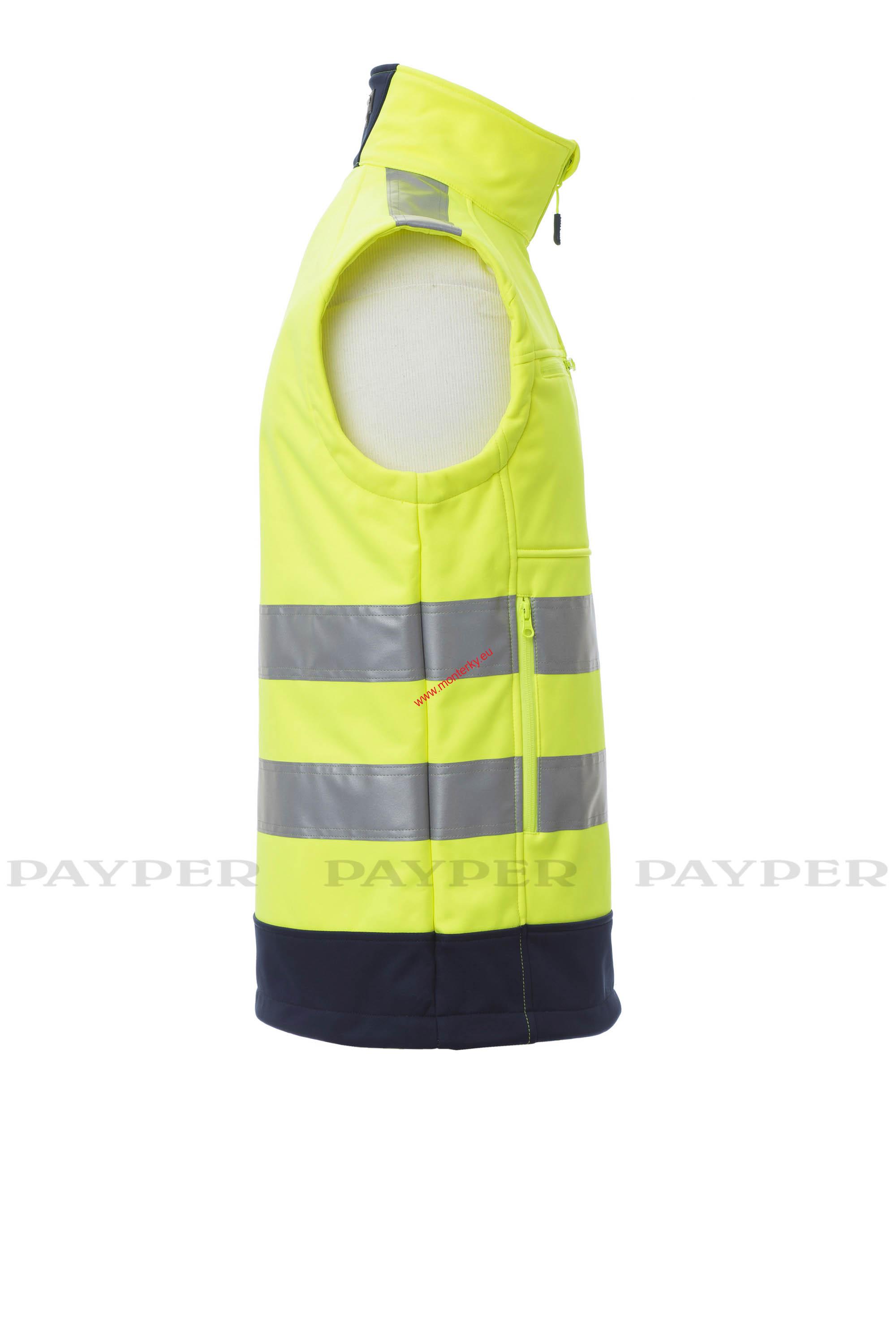 Vesta zimní reflexní TRAFFIC 1449-0090/01014 ŽLUTÁ FLUO PAYPER až 5XL