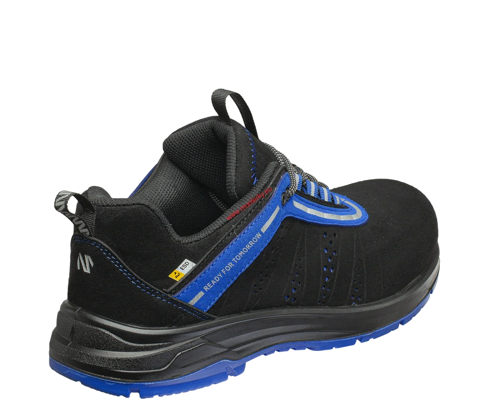 Obuv EXTRA ŠIROKÁ PODEŠEV bennon TRON S1PS ESD NM blue low 1032031069