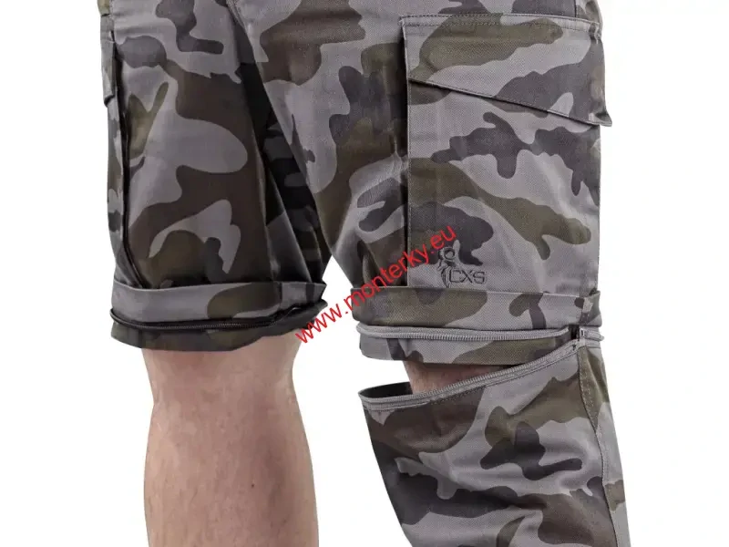 Kalhoty CXS CAMO, pánské, maskáčové, s odepínacími nohavicemi  1490-300-524