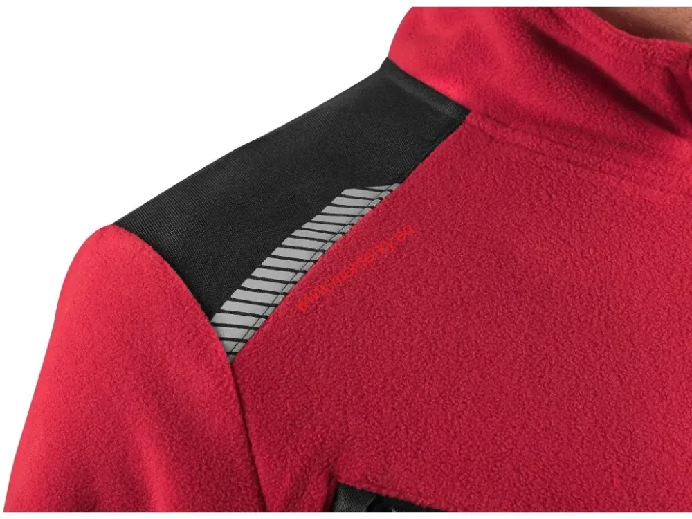 Bunda CXS 4ENVI SOLIS, pánská, fleecová, červeno-černá canis 1240-134-260