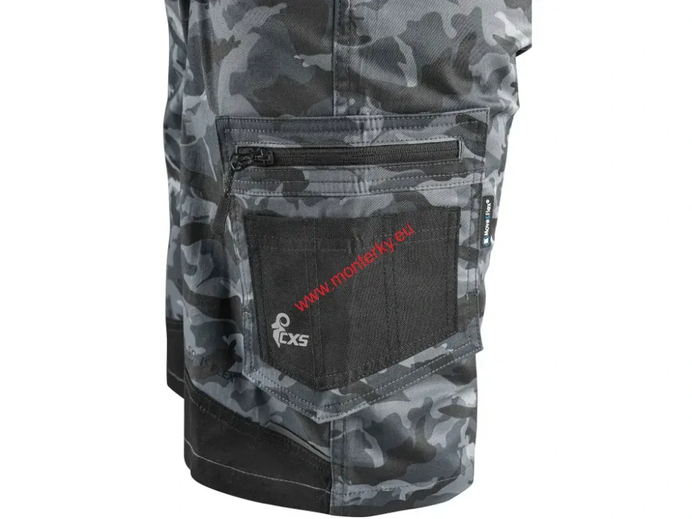 Kraťasy CXS SOLIS FLEX, pánské maskáčovo-černé canis 1060-130-736