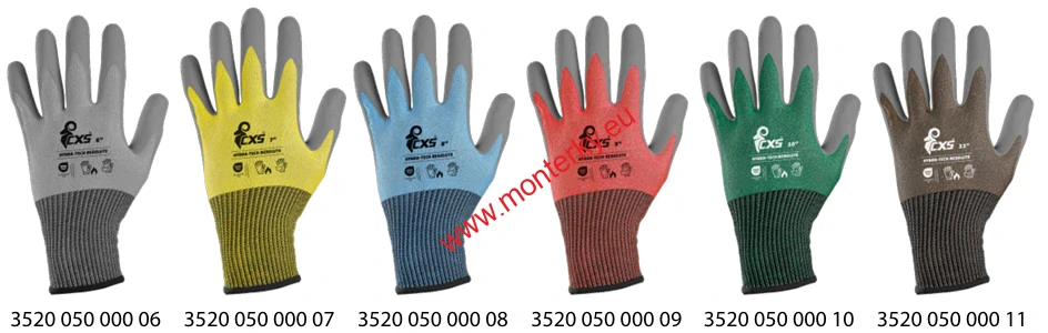 Rukavice CXS HYBRA-TECH RESOLUTE, máčená v latexu s pískovou úpravou, canis 3520-050-000