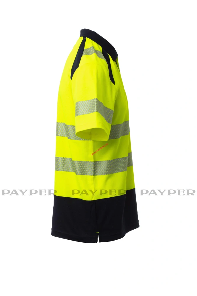 Pánská reflexní polokošile ROAD žlutá fluo/nám. modrá payper S00539-P118/01014