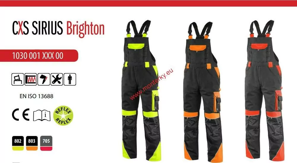 Pánské zahradníky SIRIUS BRIGHTON, 1030-001-803 černo-oranžová