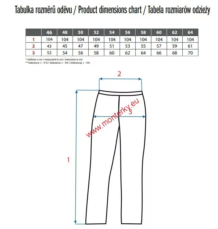 Kalhoty do pasu ORION TEODOR0, 170-176cm, pánské 1020-025-710