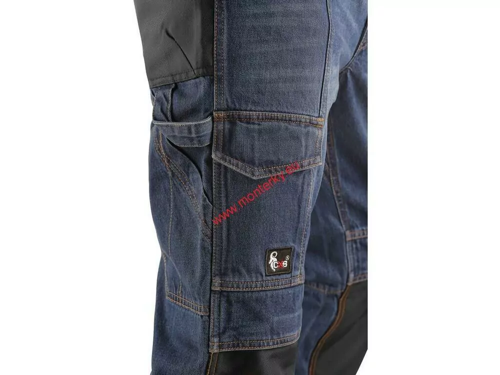 KALHOTY JEANS NIMES I, PÁNSKÉ, MODRO-ČERNÉ 1490-071-411