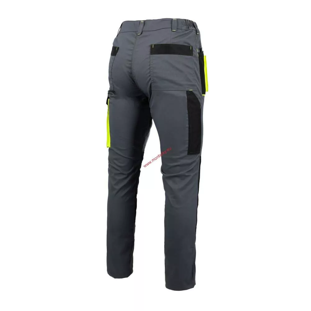 Montérky PROMAN STRETCH 250 SP G ŠEDÉ+ŽLUTÉ procera