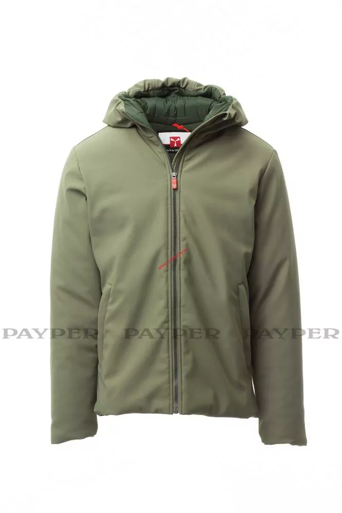 BUNDA SOFTSHELL zateplená PAYPER OREGON 001517-0489 voj. zelená