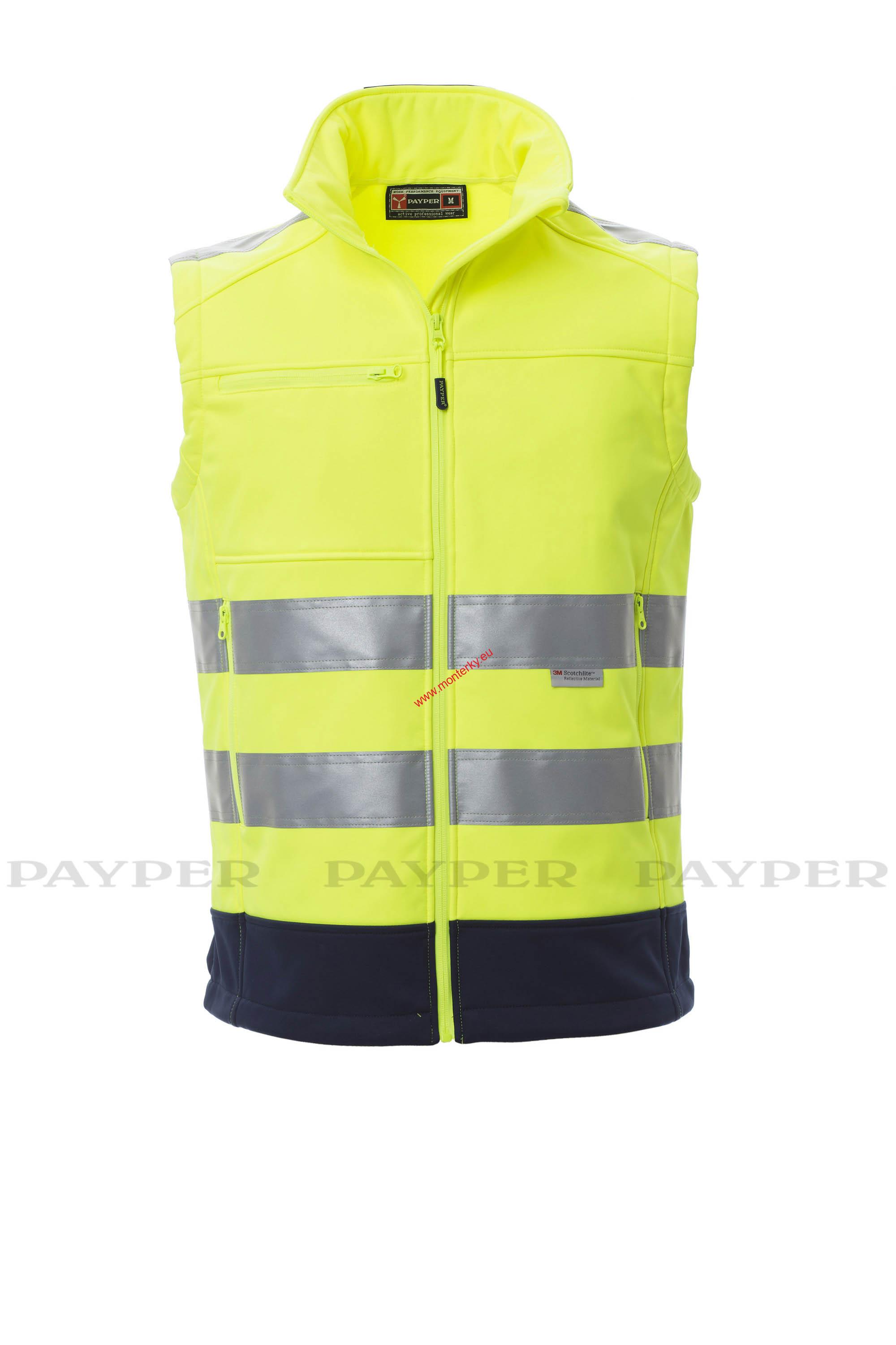 Vesta zimní reflexní TRAFFIC 1449-0090/01014 ŽLUTÁ FLUO PAYPER až 5XL