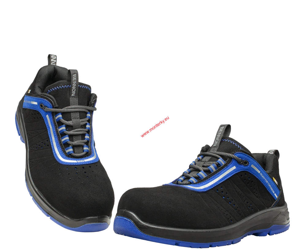 Obuv EXTRA ŠIROKÁ PODEŠEV bennon TRON S1PS ESD NM blue low 1032031069