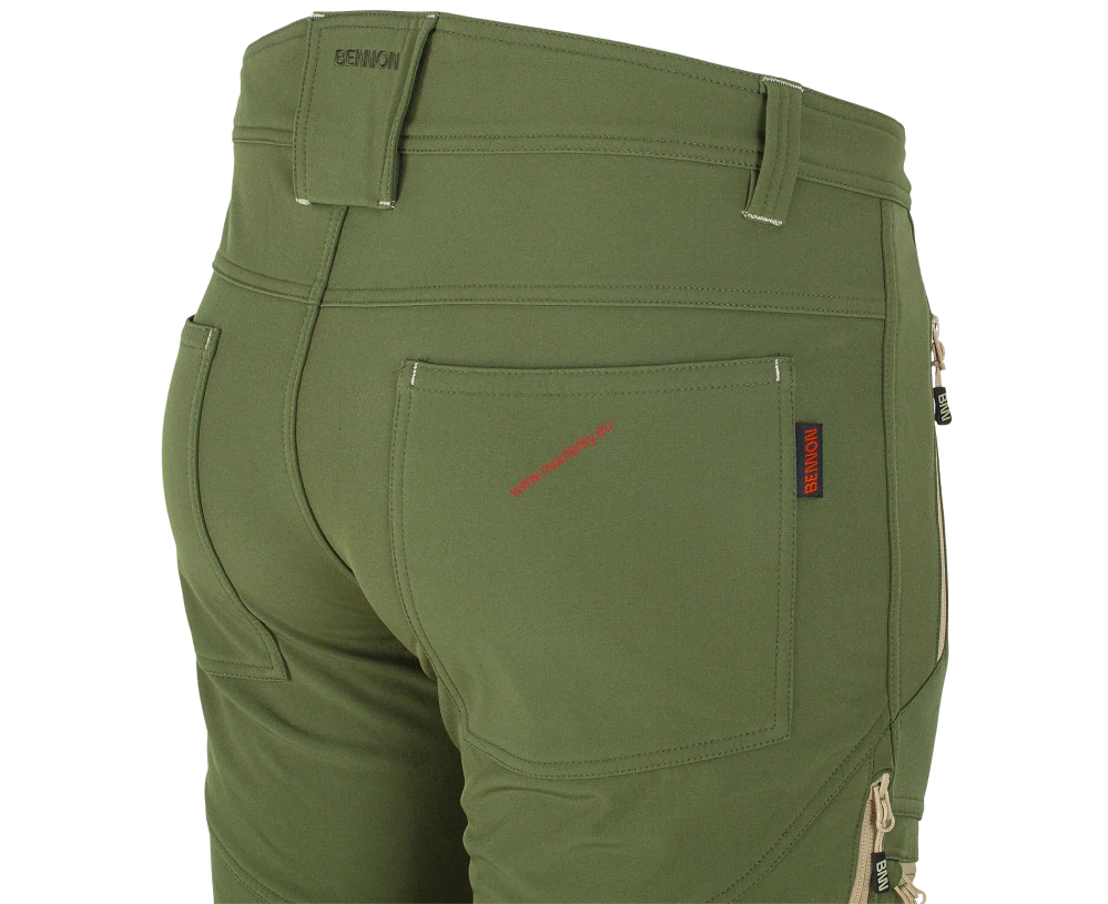 Kalhoty softshellové zateplené FORCE Trousers green/sand bennon 0956130050