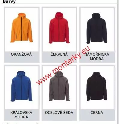 BUNDA SOFTSHELL PAYPER GALE 001044-0355/13008 ocelově šedá 