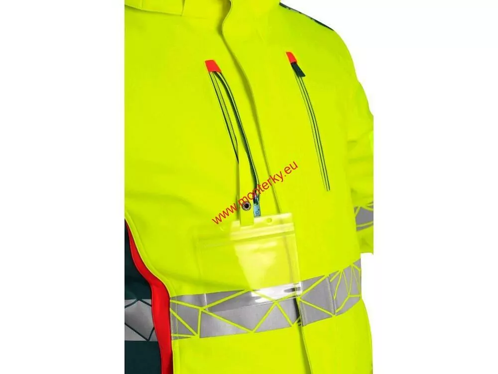 BUNDA CXS BEDFORD WINTER, VÝSTRAŽNÁ, ZIMNÍ, PÁNSKÁ, SOFTSHELL, ŽLUTO-PETROLOVÁ canis 1110-105-180
