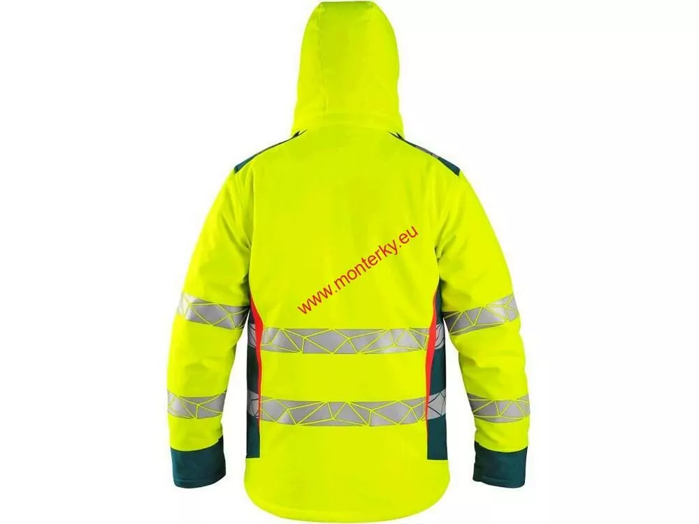 BUNDA CXS BEDFORD WINTER, VÝSTRAŽNÁ, ZIMNÍ, PÁNSKÁ, SOFTSHELL, ŽLUTO-PETROLOVÁ canis 1110-105-180