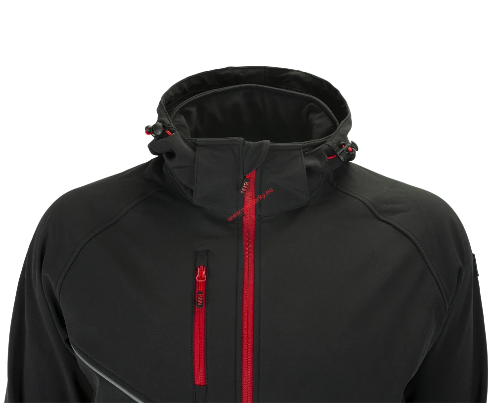 Bunda softshellová FORCE Jacket black/red 0953180063