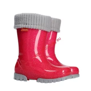 Dívčí zateplené holínky TWISTER LUX 0407 G růžové 28-35