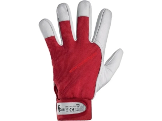 Rukavice TECHNIK, kombinované, červeno-bílé 3210-010-251 ve.7-12