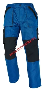 Montérky MAX kalhoty 0302-0144-43 MODRÉ-černé doplňky