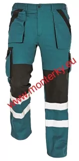 Montérky MAX REFLEX kalhoty ZELENÁ-ČERNÁ