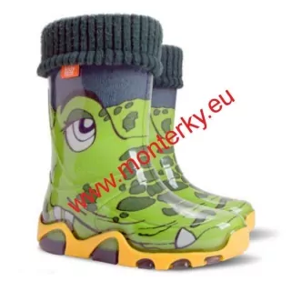 Dětské zateplené holinky STORMER LUX PRINT 0033 B krokodýl ZIMNÍ