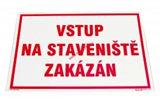 Tabulka "Vstup na staveniště zakázán"6124-003-000-00