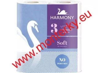Toaletní papír PREMIUM HARMONY, 3-vrstvý, 4ks