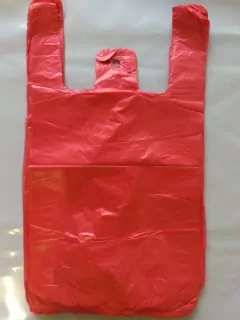 Mikroténové tašky nosnost 4kg SILNÉ 100ks červené č.7