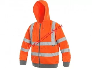 Výstražná mikina FROME kapucí,1115-027-200 oranžová