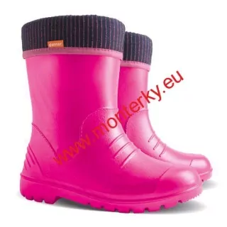 Dětské zateplené holínky DINO 0310 F růžová