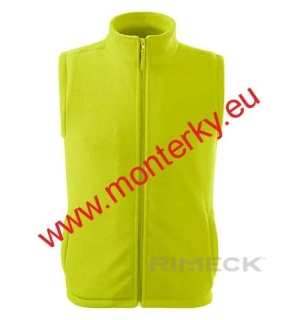 Vesta fleece unisex NEXT 518,limetková 62