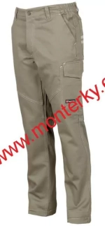 Kalhoty WORKER F0280 30014 s elastickým pasem -khaki, S-5XL