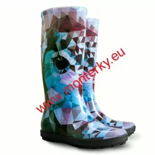 Dámské barevné holinky HAWAI LADY EXCLUSIVE 0077 EA sova