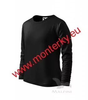 Tričko dětské dlouhý rukáv 160 g/m² LONG SLEEVE 121, černá 001