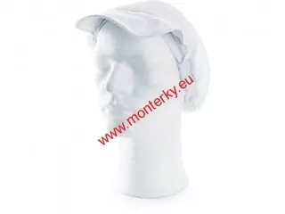 Kuchařská čepice NELA, s kšiltem,bílá