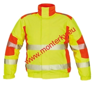 Pánská zateplená hi-vis bunda TRILA 0301-0377-98 reflexní žluto-oranžová