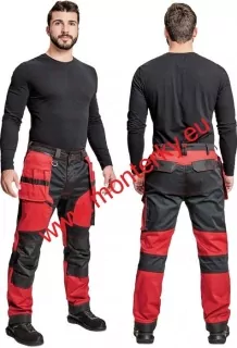 Pracovní kalhoty elastické slim KEILOR 0302-0383-20 červené