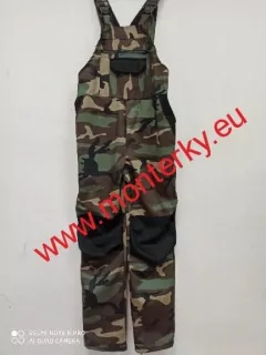 Montérky s laclem dětské DAVÍDEK, maskáčové www.monterky.eu vel.160,170