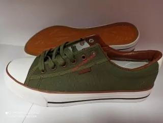 Obuv plátěná CAMO 1538-4 TENISKY zelené ARMY 41-45
