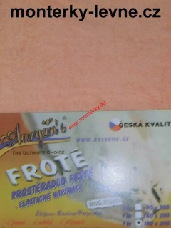 Prostěradlo FROTÉ180x200cm České  DVOJLŮŽKO lososové