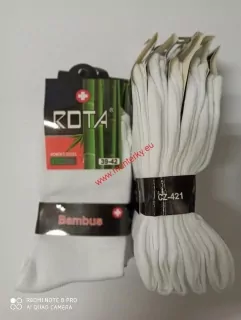 Ponožky ROTA,PESAL,RUTA bambus 5 párů dámské bílé