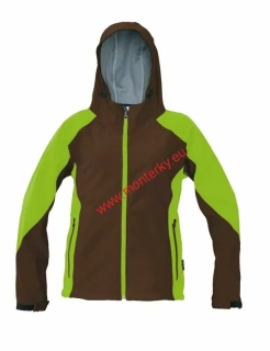 Dámská softshellová bunda YOWIE 0301-0324-87 hnědá-zelená poslední 1 ks od velikosti