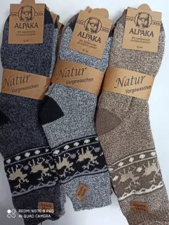 Ponožky ALPACA vlna THERMO vzorové WZ02 39-47 cena za 3páry