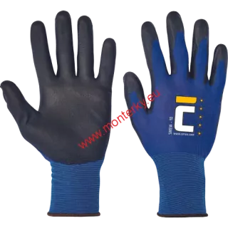 SMEW rukavice nylon 18G/PU dlaň modrá 0108-0083-43