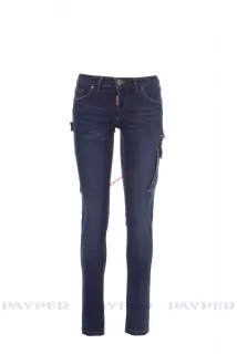 Kalhoty dámské WEST LADY 001202-0377,MODRÁ DENIM 08003