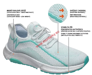 Obuv pracovní MEADOW OB WHITE LOW 0741030410,Doprodej, poslední 1 ks od velikosti 