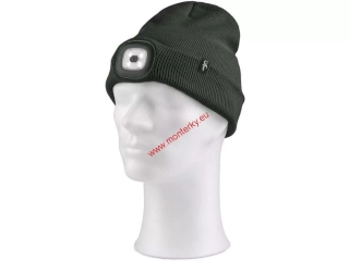 Zimni čepice CXS TYNAN s LED světlem černá 1115-049-800