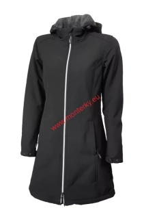 KABÁT bunda SOFTSHELLOVÁ 0807 S-3XL LAMBESTE dámský, černý s fleecem ZIMNÍ